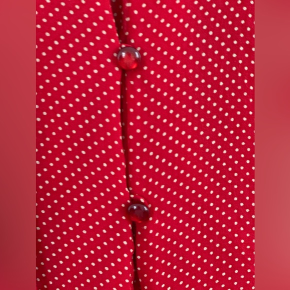 New York City Design Co. Candy Apple Red with White Pin Dots, L - Picture 6 of 6